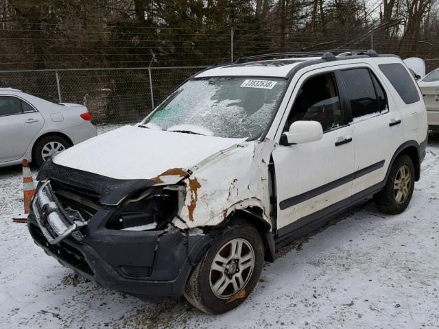 JHLRD78842C083953 - 2002 HONDA CR-V EX WHITE photo 2