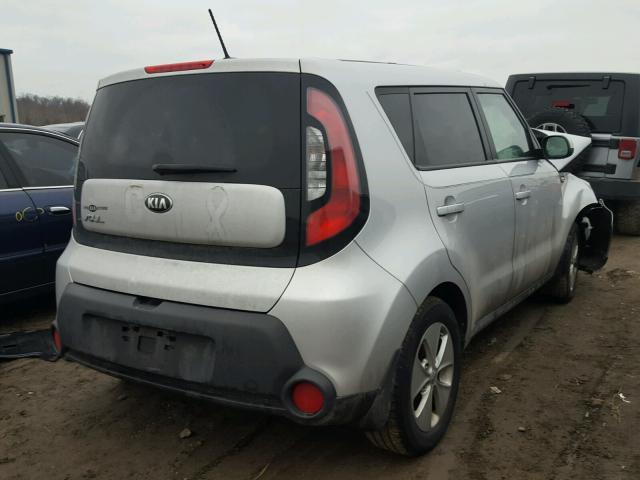 KNDJN2A27E7716992 - 2014 KIA SOUL SILVER photo 4