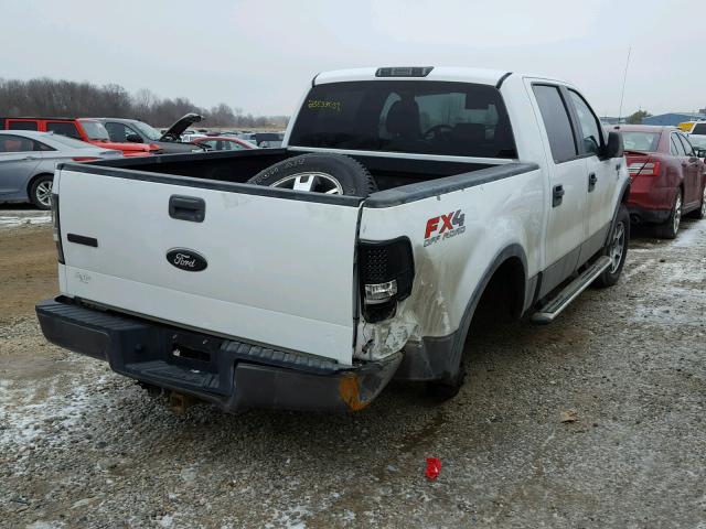 1FTPW14515FA36356 - 2005 FORD F150 SUPER WHITE photo 4