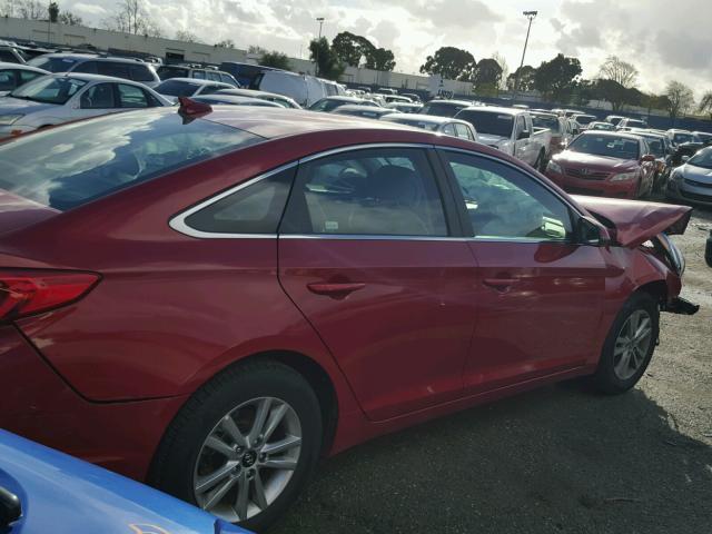 5NPE24AF8HH533917 - 2017 HYUNDAI SONATA SE RED photo 3