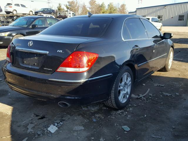 JH4KB16516C004124 - 2006 ACURA RL BLACK photo 4