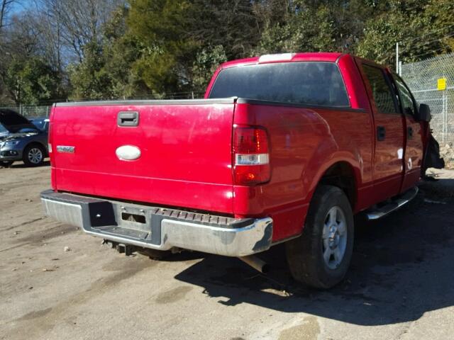 1FTPW14V27FB40938 - 2007 FORD F150 SUPER RED photo 4