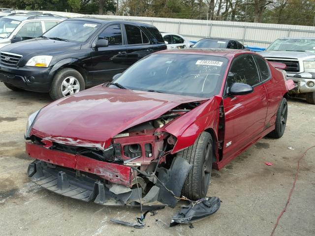 2G1WL16C979403752 - 2007 CHEVROLET MONTE CARL RED photo 2