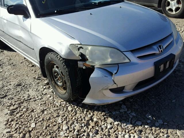 2HGES16464H906785 - 2004 HONDA CIVIC DX SILVER photo 9