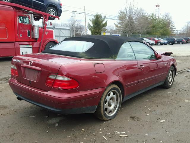 WDBLK65G9XT003115 - 1999 MERCEDES-BENZ CLK 320 RED photo 4