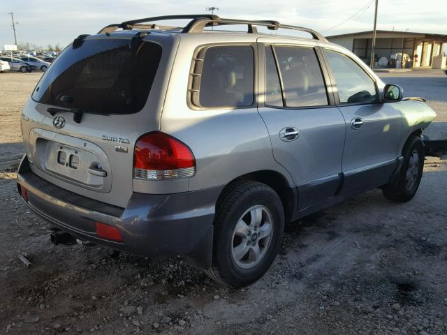 KM8SC13E86U037839 - 2006 HYUNDAI SANTA FE G SILVER photo 4