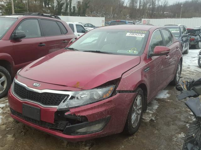 5XXGM4A7XDG217128 - 2013 KIA OPTIMA LX RED photo 2