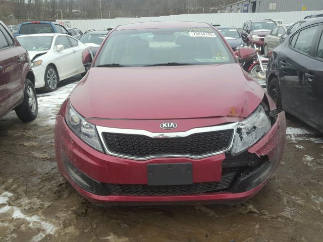 5XXGM4A7XDG217128 - 2013 KIA OPTIMA LX RED photo 9