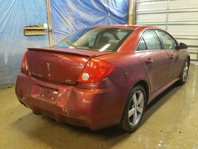 1G2ZH57N884138540 - 2008 PONTIAC G6 GT RED photo 4