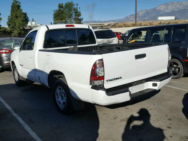 5TENX4CN1AZ706766 - 2010 TOYOTA TACOMA WHITE photo 3