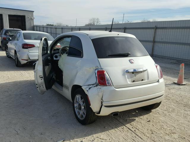 3C3CFFAR0CT314142 - 2012 FIAT 500 WHITE photo 3