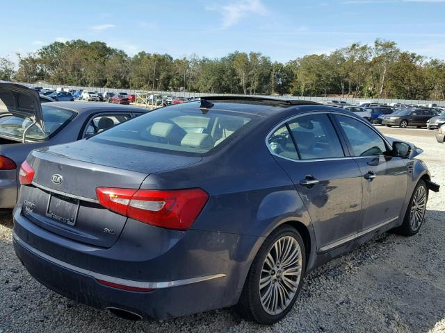 KNALN4D77F5195777 - 2015 KIA CADENZA PR BLUE photo 4