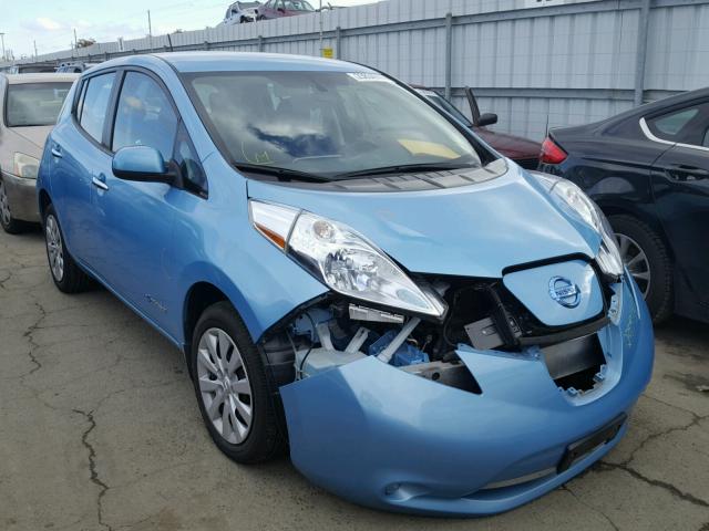 1N4AZ0CP5FC329423 - 2015 NISSAN LEAF S BLUE photo 1