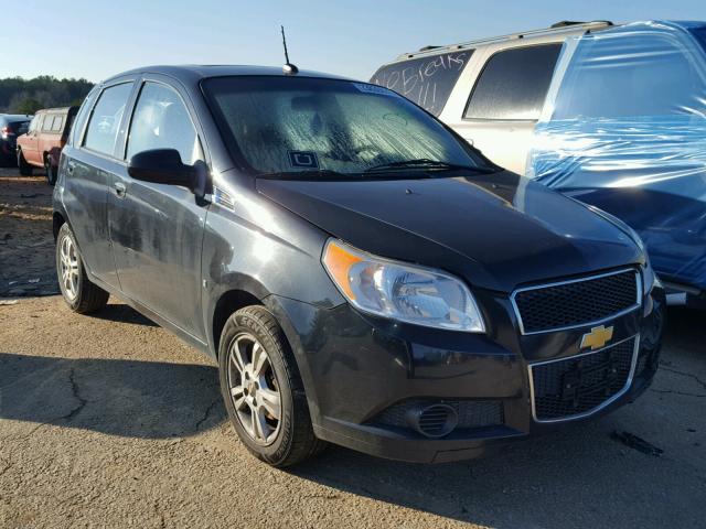 KL1TD66EX9B671952 - 2009 CHEVROLET AVEO LS BLACK photo 1