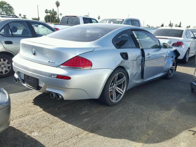 WBSEH93557B798660 - 2007 BMW M6 BLUE photo 4