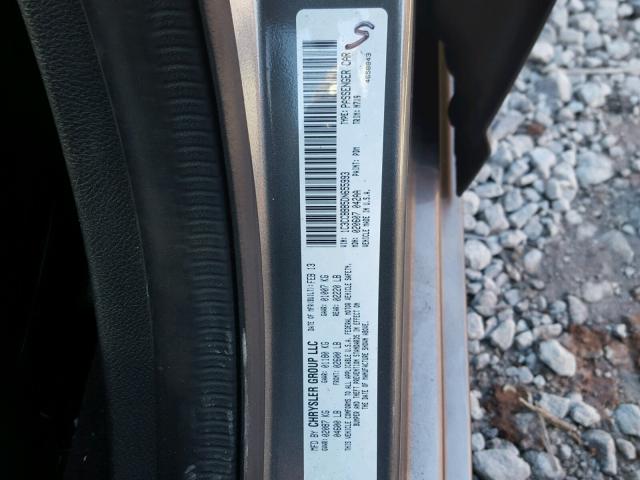 1C3CCBBB5DN655993 - 2013 CHRYSLER 200 TOURIN GRAY photo 10