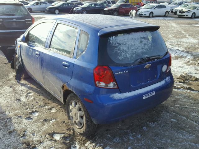 KL1TJ626X4B159219 - 2004 CHEVROLET AVEO LS BLUE photo 3