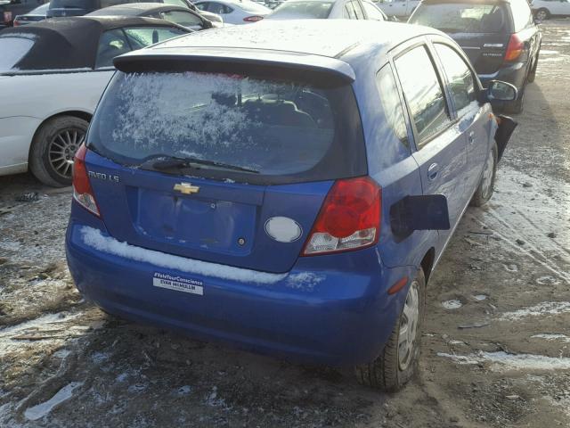 KL1TJ626X4B159219 - 2004 CHEVROLET AVEO LS BLUE photo 4