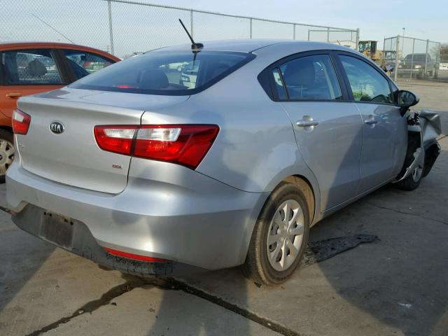 KNADM4A39H6025961 - 2017 KIA RIO LX SILVER photo 4