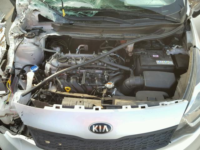 KNADM4A39H6025961 - 2017 KIA RIO LX SILVER photo 7