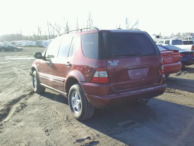 4JGAB54E71A282906 - 2001 MERCEDES-BENZ ML 320 BURGUNDY photo 3