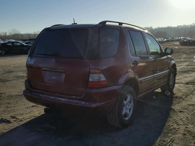 4JGAB54E71A282906 - 2001 MERCEDES-BENZ ML 320 BURGUNDY photo 4