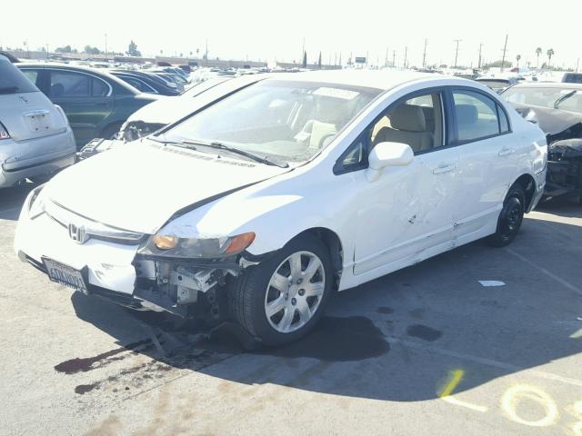 2HGFA16588H515451 - 2008 HONDA CIVIC LX WHITE photo 2