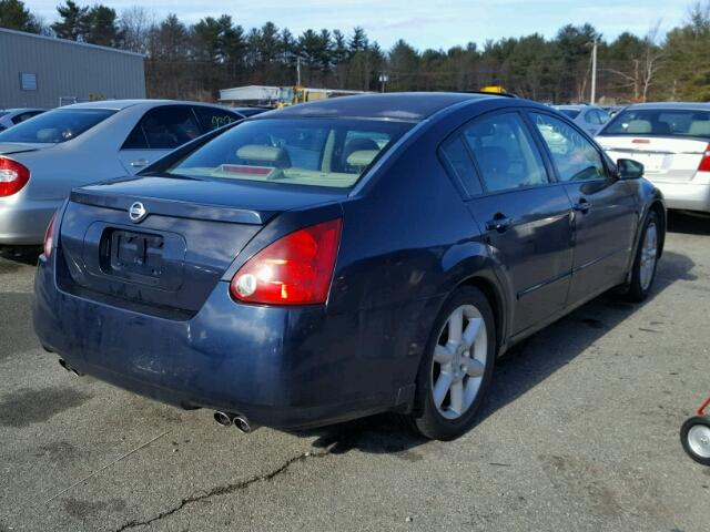 1N4BA41E34C873601 - 2004 NISSAN MAXIMA SE BLUE photo 4