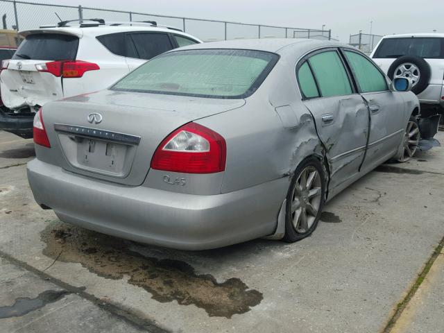 JNKBF01A72M008525 - 2002 INFINITI Q45 SILVER photo 4