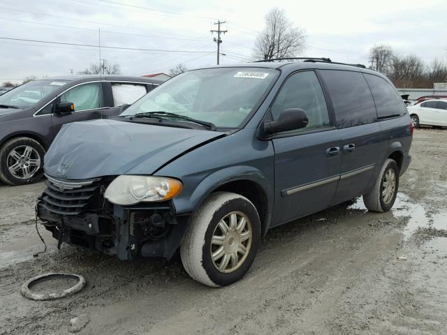 2A4GP54L96R894018 - 2006 CHRYSLER TOWN & COU TEAL photo 2