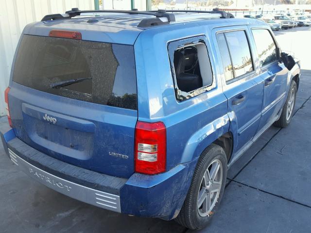 1J8FT48W07D399392 - 2007 JEEP PATRIOT LI BLUE photo 4