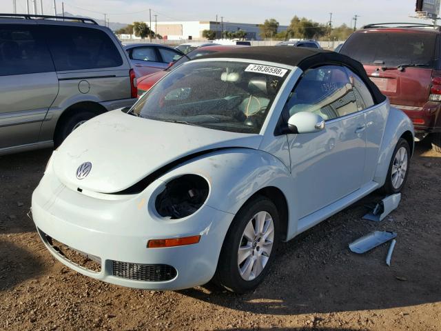 3VWRF31Y16M318448 - 2006 VOLKSWAGEN NEW BEETLE BLUE photo 2