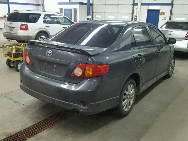 1NXBU4EE7AZ219648 - 2010 TOYOTA COROLLA BA GRAY photo 4