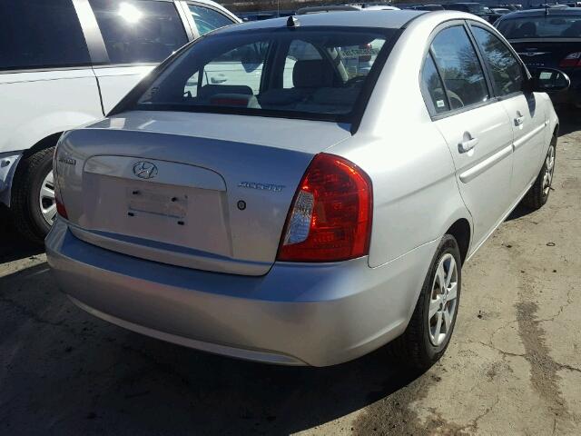 KMHCN46C39U370786 - 2009 HYUNDAI ACCENT GLS SILVER photo 4