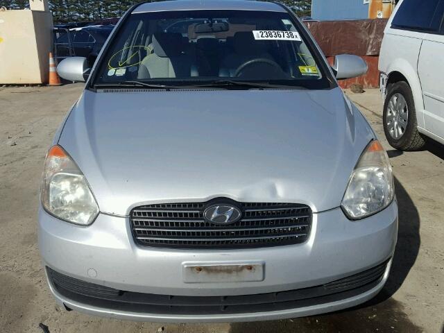 KMHCN46C39U370786 - 2009 HYUNDAI ACCENT GLS SILVER photo 9