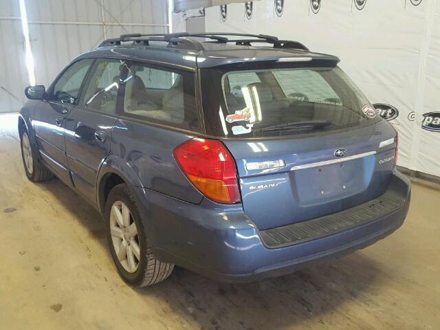 4S4BP62C467306287 - 2006 SUBARU LEGACY OUT BLUE photo 3