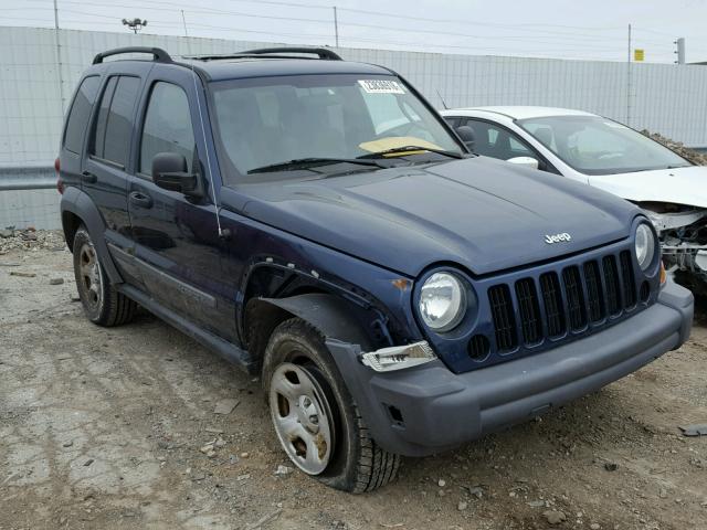 1J4GL48K15W502999 - 2005 JEEP LIBERTY SP BLUE photo 1