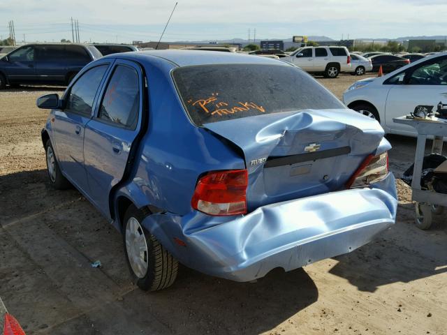 KL1TD52684B243816 - 2004 CHEVROLET AVEO BLUE photo 3