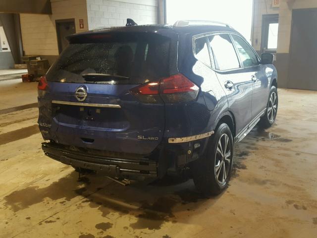 5N1AT2MV8HC741032 - 2017 NISSAN ROGUE SV BLUE photo 4