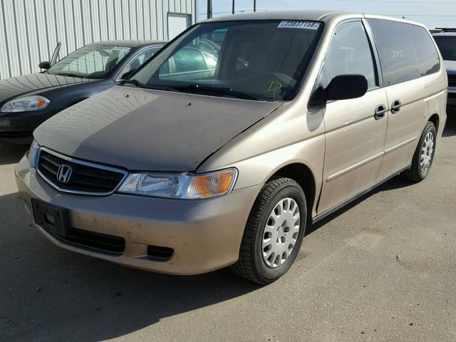 2HKRL18542H569539 - 2002 HONDA ODYSSEY LX GOLD photo 2