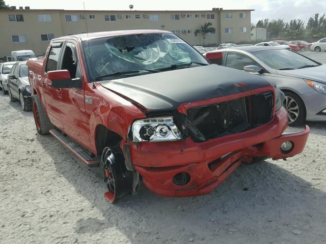 1FTPW12V87KA56343 - 2007 FORD F150 SUPER RED photo 1