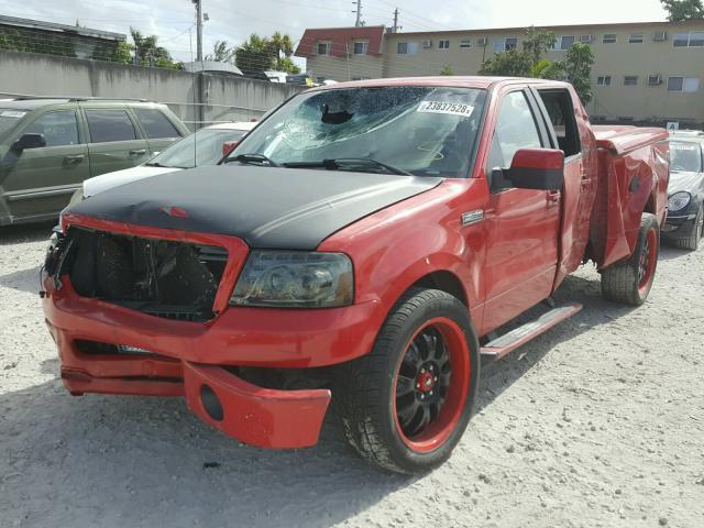 1FTPW12V87KA56343 - 2007 FORD F150 SUPER RED photo 2