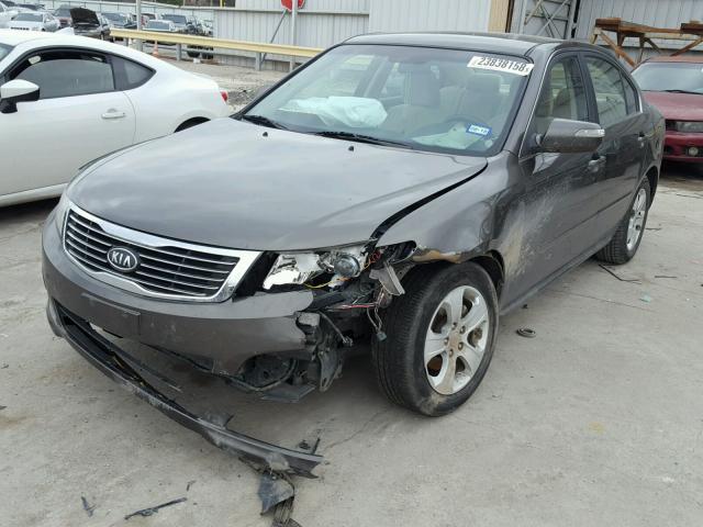 KNAGE228095293569 - 2009 KIA OPTIMA LX GRAY photo 2