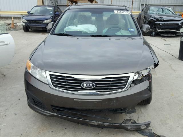 KNAGE228095293569 - 2009 KIA OPTIMA LX GRAY photo 9