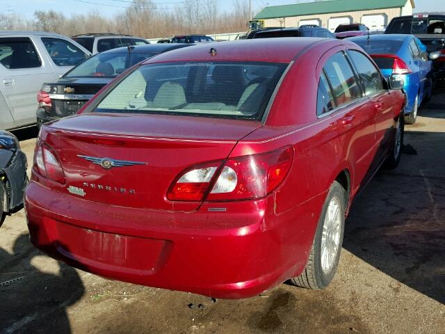 1C3LC56KX7N662955 - 2007 CHRYSLER SEBRING TO RED photo 4