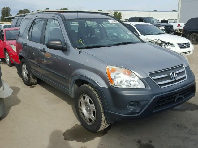 JHLRD78555C042094 - 2005 HONDA CR-V LX GRAY photo 1