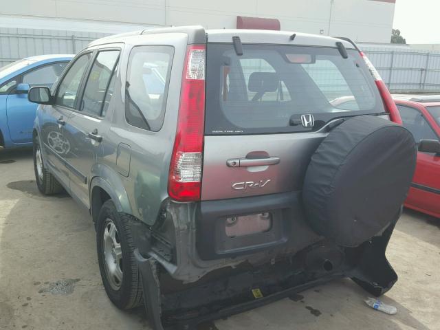 JHLRD78555C042094 - 2005 HONDA CR-V LX GRAY photo 3