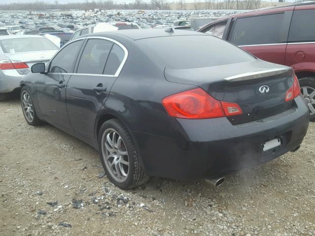 JNKBV61E58M215299 - 2008 INFINITI G35 BLACK photo 3