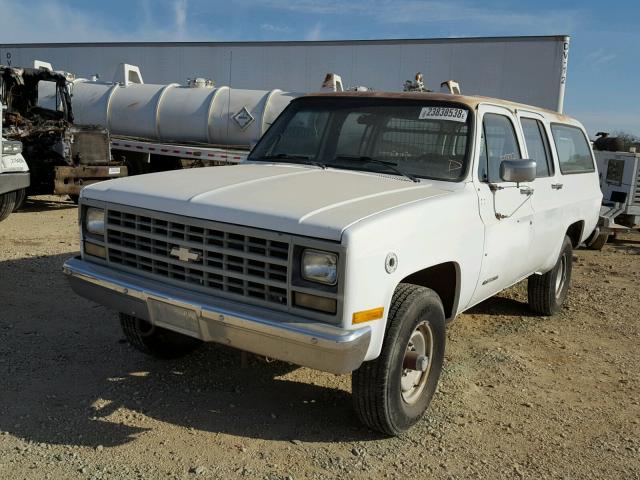 1GNGV26K7MF121087 - 1991 CHEVROLET SUBURBAN V WHITE photo 2