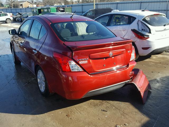 3N1CN7AP7HL894616 - 2017 NISSAN VERSA S MAROON photo 3